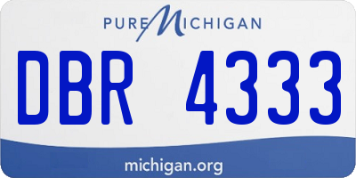 MI license plate DBR4333