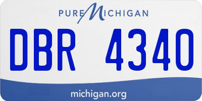 MI license plate DBR4340