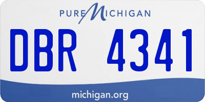 MI license plate DBR4341