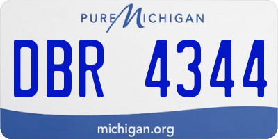 MI license plate DBR4344