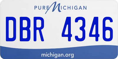 MI license plate DBR4346