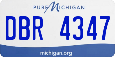 MI license plate DBR4347