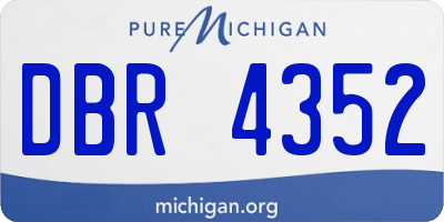 MI license plate DBR4352