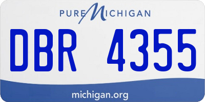 MI license plate DBR4355