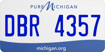 MI license plate DBR4357