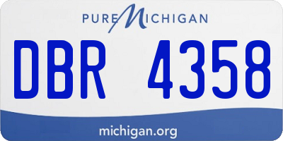 MI license plate DBR4358