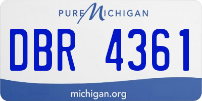 MI license plate DBR4361