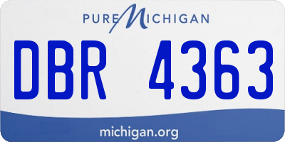 MI license plate DBR4363
