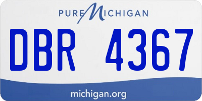 MI license plate DBR4367