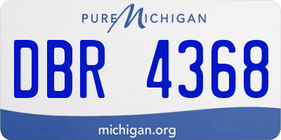 MI license plate DBR4368