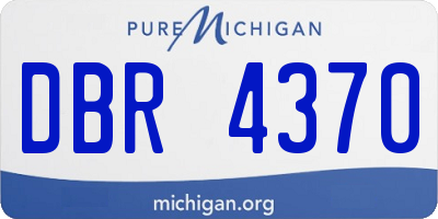 MI license plate DBR4370
