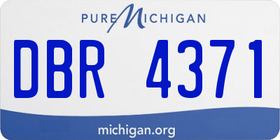 MI license plate DBR4371