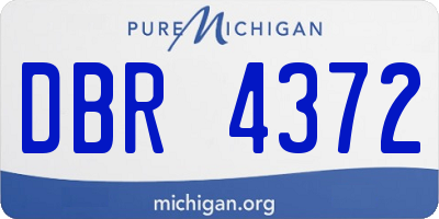 MI license plate DBR4372