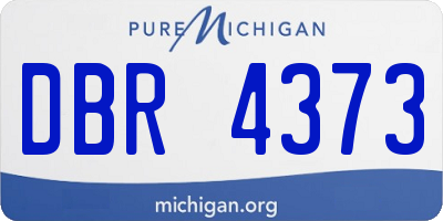 MI license plate DBR4373