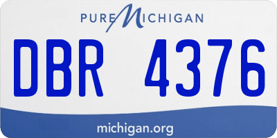 MI license plate DBR4376
