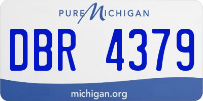 MI license plate DBR4379