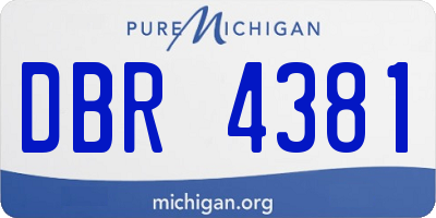 MI license plate DBR4381