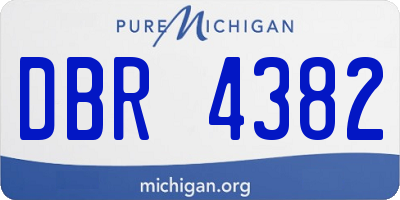 MI license plate DBR4382