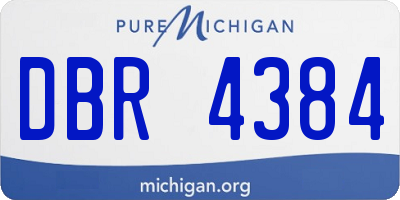 MI license plate DBR4384