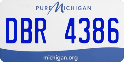 MI license plate DBR4386