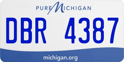 MI license plate DBR4387