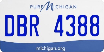 MI license plate DBR4388