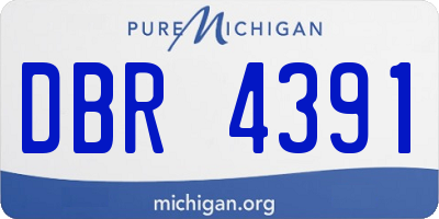MI license plate DBR4391