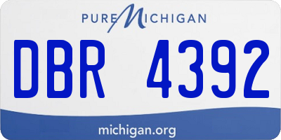 MI license plate DBR4392