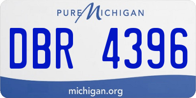 MI license plate DBR4396