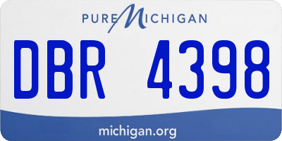 MI license plate DBR4398