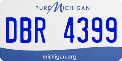 MI license plate DBR4399