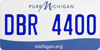 MI license plate DBR4400