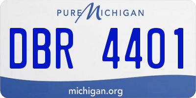 MI license plate DBR4401