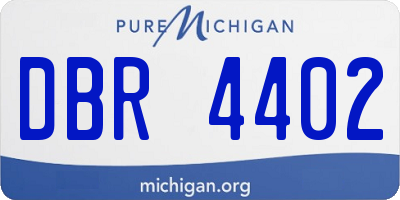 MI license plate DBR4402