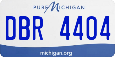 MI license plate DBR4404