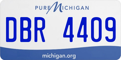 MI license plate DBR4409