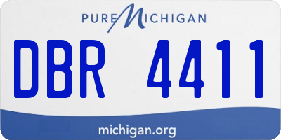 MI license plate DBR4411