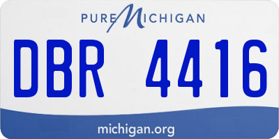 MI license plate DBR4416