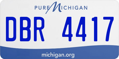 MI license plate DBR4417