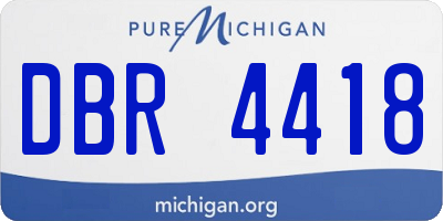 MI license plate DBR4418