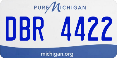 MI license plate DBR4422