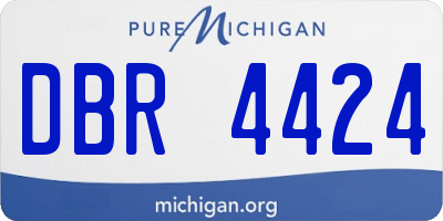 MI license plate DBR4424