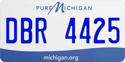 MI license plate DBR4425