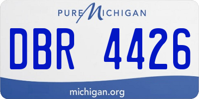 MI license plate DBR4426
