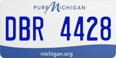 MI license plate DBR4428