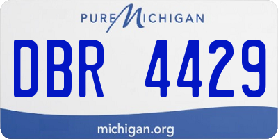 MI license plate DBR4429