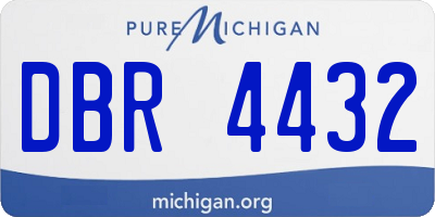 MI license plate DBR4432