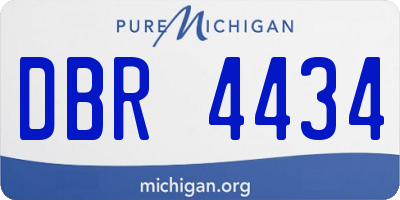 MI license plate DBR4434