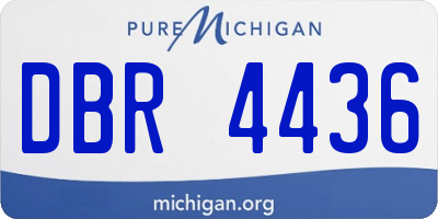 MI license plate DBR4436