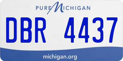 MI license plate DBR4437